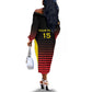 Jamhuri ya Uganda Rugby Custom Off The Shoulder Long Sleeve Dress Go Champions Cranes