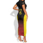 Jamhuri ya Uganda Rugby Custom Short Sleeve Bodycon Dress Go Champions Cranes LT15