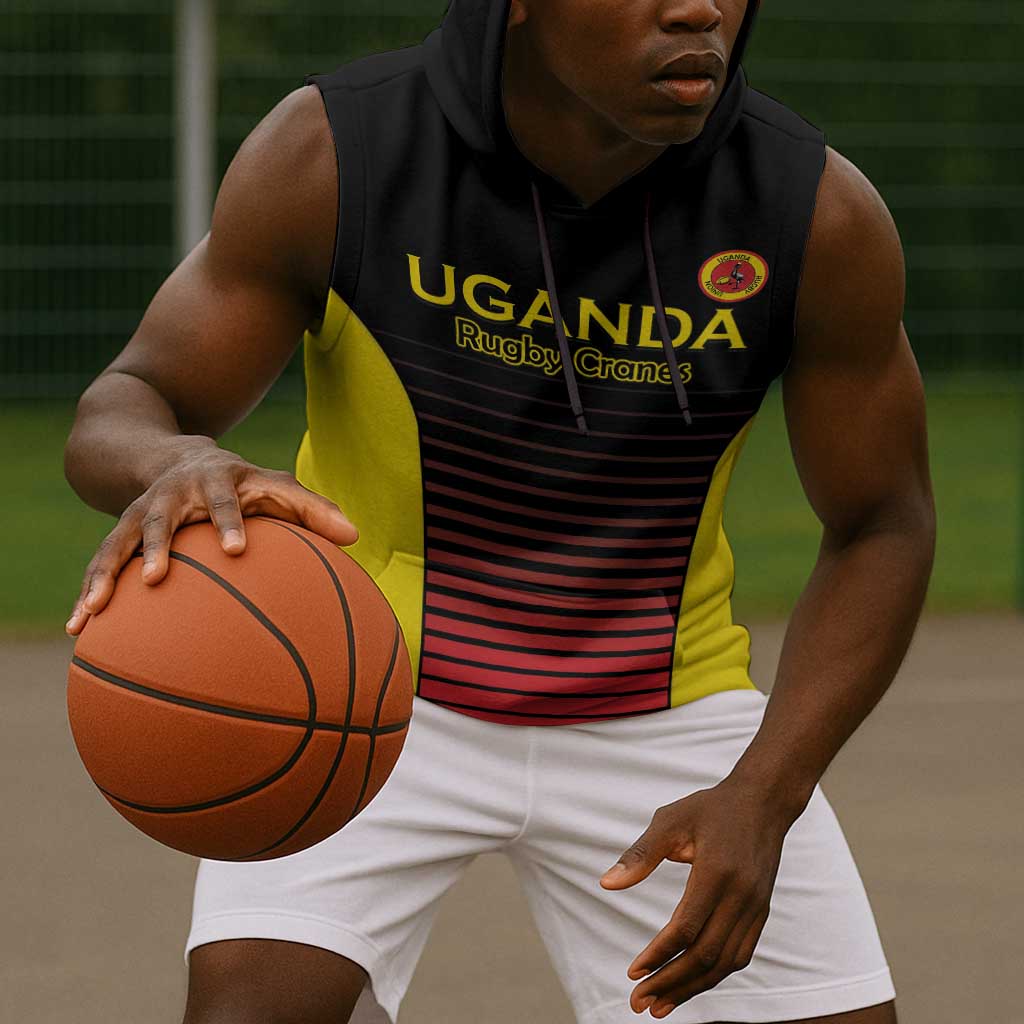 Jamhuri ya Uganda Rugby Custom Sleeveless Hoodie Go Champions Cranes - African Pride