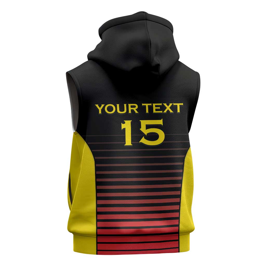 Jamhuri ya Uganda Rugby Custom Sleeveless Zip Hoodie Go Champions Cranes - African Pride