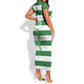 Nyika yeZimbabwe Rugby Custom Short Sleeve Bodycon Dress Come On Sables LT15