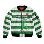 Nyika yeZimbabwe Rugby Custom Sleeve Zip Bomber Jacket Come On Sables