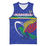 Namibia Rugby Custom Basketball Jersey African Fish Eagle - Flag Colors LT15
