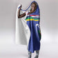 Namibia Rugby Custom Hooded Blanket African Fish Eagle - Flag Colors