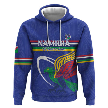 Namibia Rugby Custom Hoodie African Fish Eagle - Flag Colors
