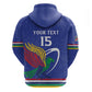 Namibia Rugby Custom Hoodie African Fish Eagle - Flag Colors