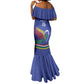 Namibia Rugby Custom Mermaid Dress African Fish Eagle - Flag Colors