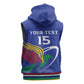 Namibia Rugby Custom Sleeveless Zip Hoodie African Fish Eagle - Flag Colors - African Pride