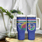 Namibia Rugby Custom Tumbler With Handle African Fish Eagle - Flag Colors