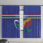 Namibia Rugby Custom Window Curtain African Fish Eagle - Flag Colors