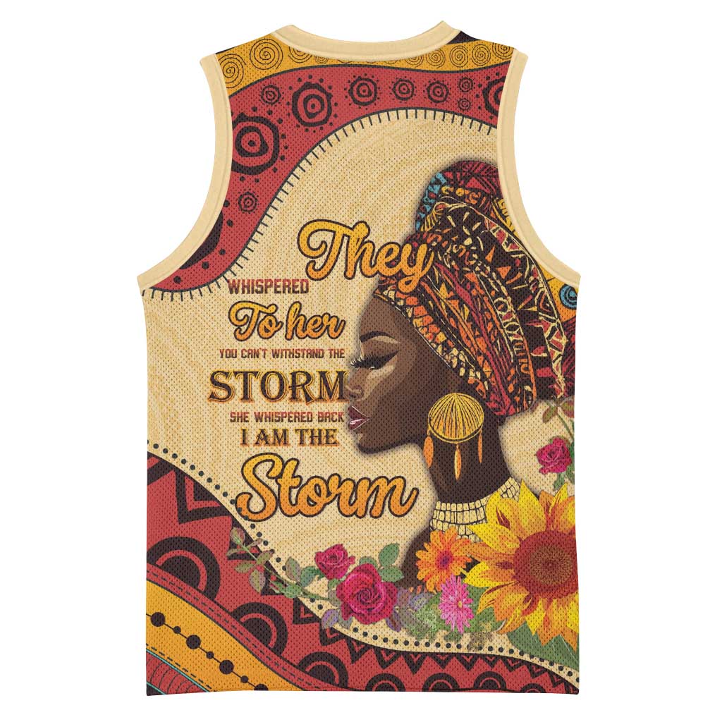 African Woman Basketball Jersey I Am The Storm LT15