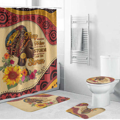 Black History Month Bathroom Set African Woman Afro I Am The Storm