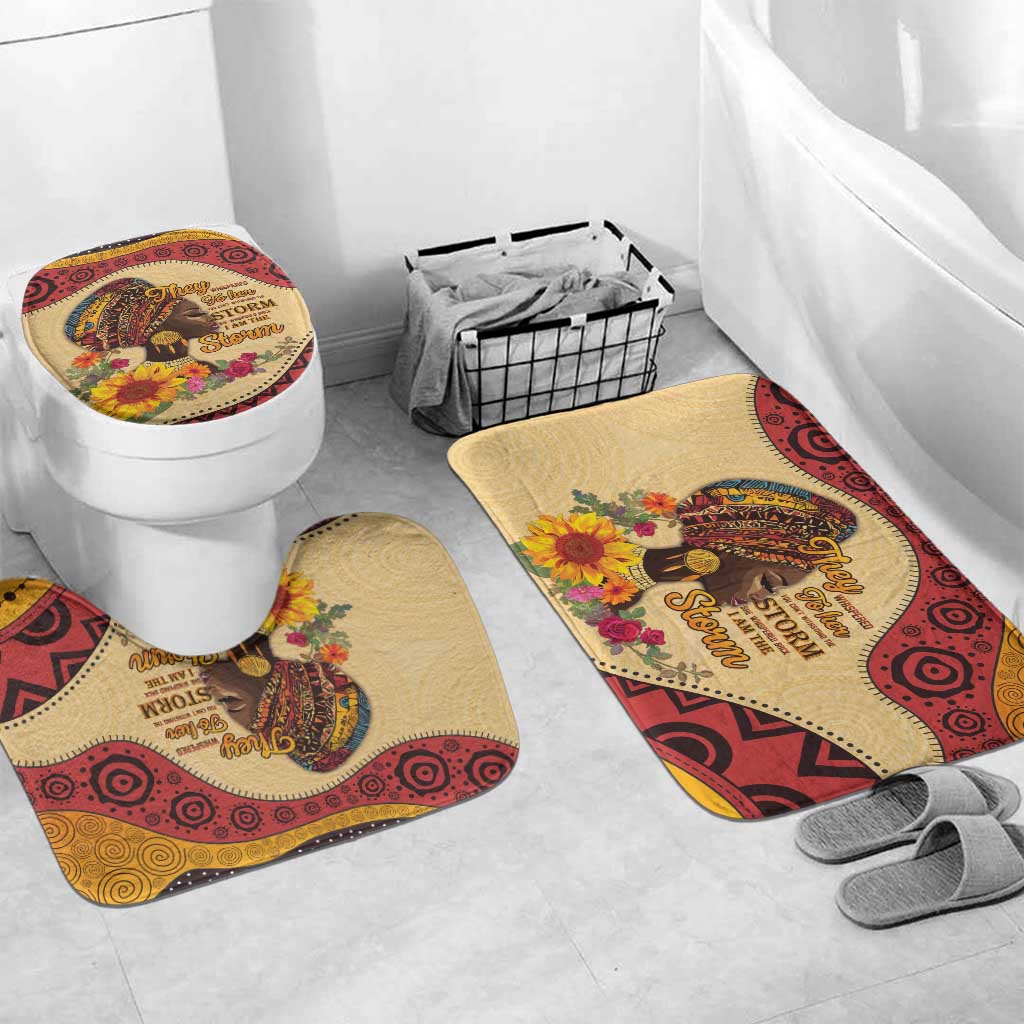 Black History Month Bathroom Set African Woman Afro I Am The Storm