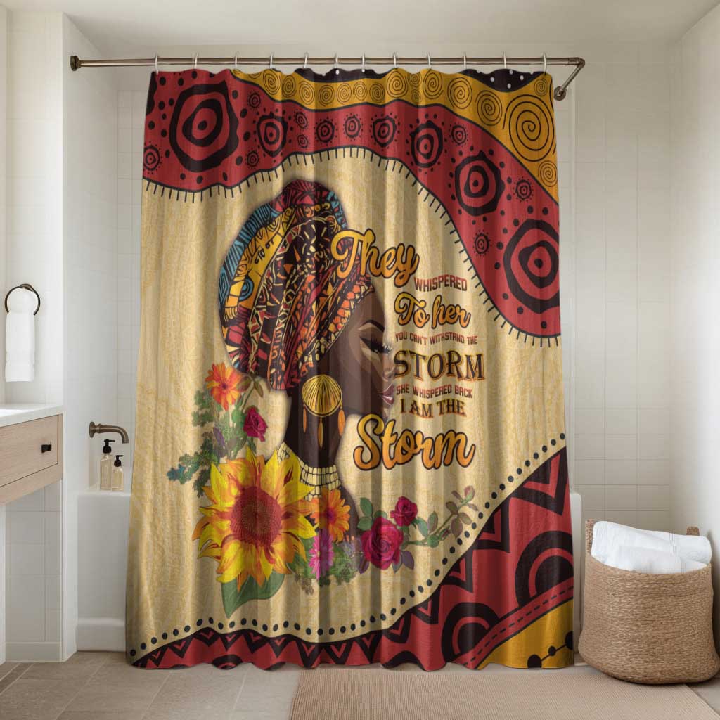 Black History Month Bathroom Set African Woman Afro I Am The Storm