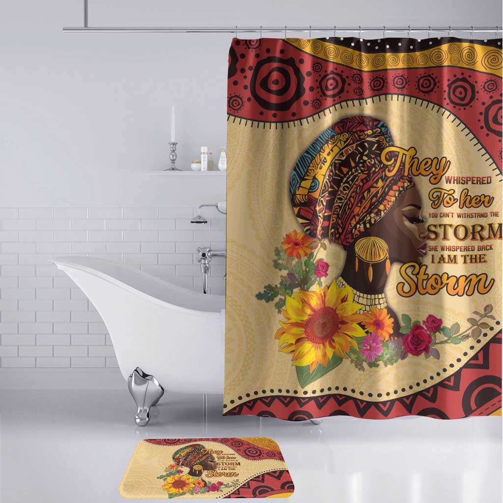 Black History Month Bathroom Set African Woman Afro I Am The Storm