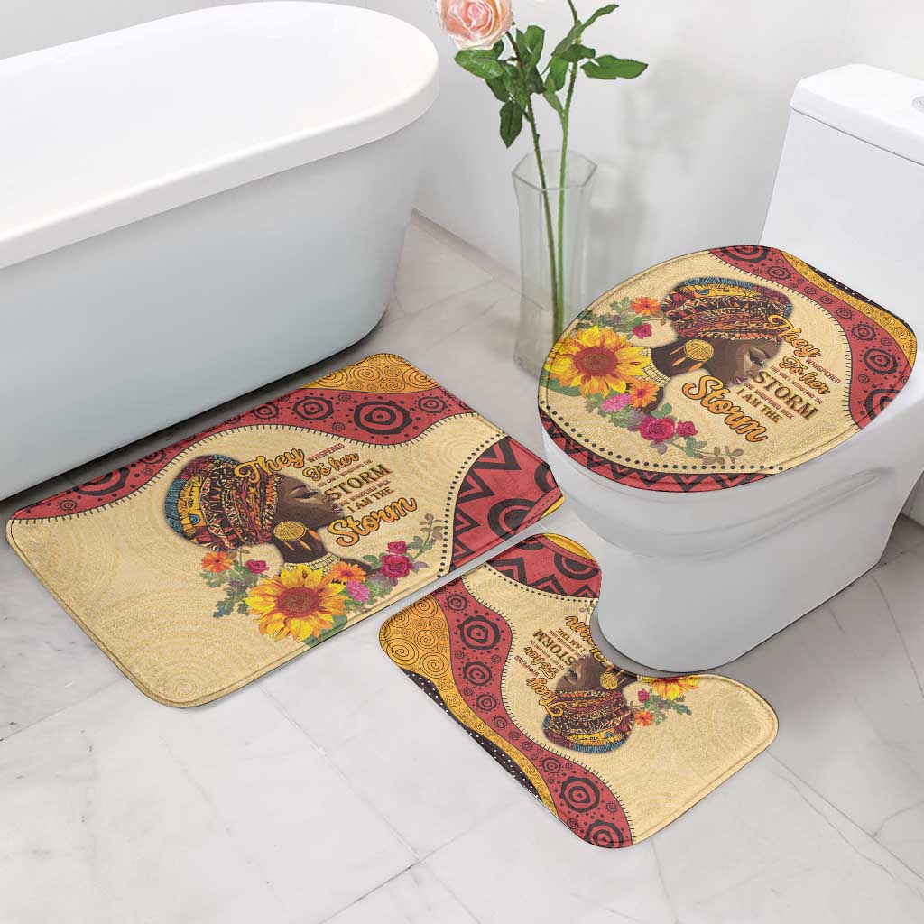 Black History Month Bathroom Set African Woman Afro I Am The Storm