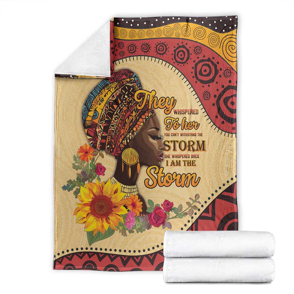 African Woman Blanket I Am The Storm - African Pride