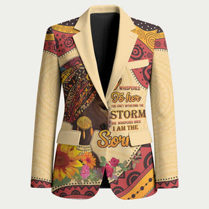 Black History Month Blazer African Woman Afro I Am The Storm