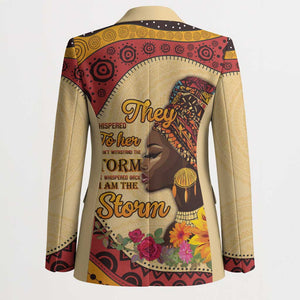 Black History Month Blazer African Woman Afro I Am The Storm