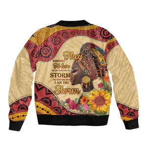 African Woman Bomber Jacket I Am The Storm - African Pride