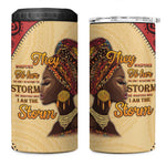 African Woman 4 in 1 Can Cooler Tumbler I Am The Storm - African Pride