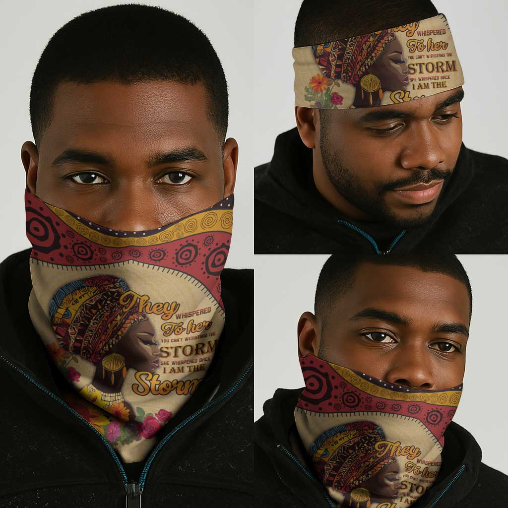 African Woman Neck Gaiter I Am The Storm LT15