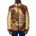 Black History Month Padded Jacket African Woman Afro I Am The Storm