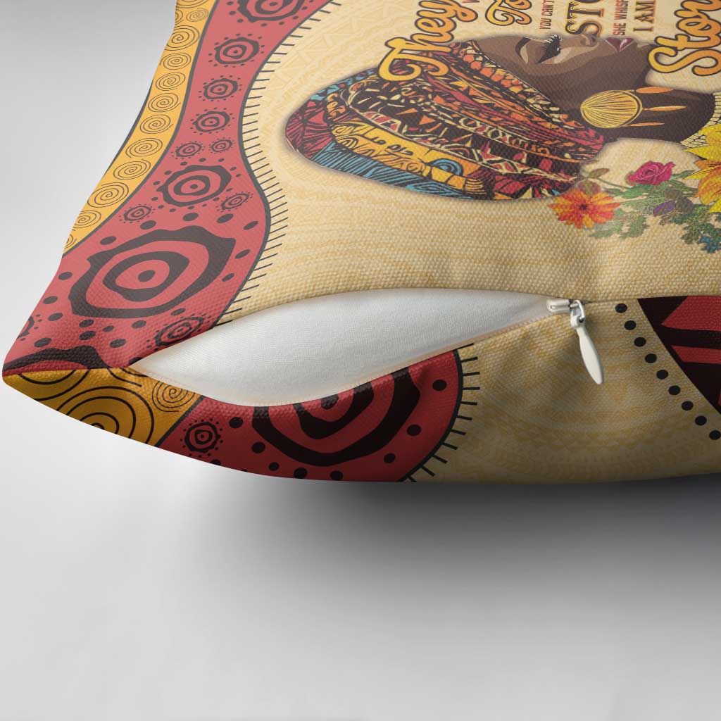 Black History Month Pillow Cover African Woman Afro I Am The Storm