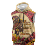 African Woman Sleeveless Zip Hoodie I Am The Storm - African Pride