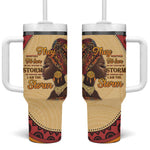 African Woman Tumbler With Handle I Am The Storm - African Pride