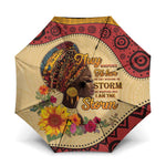 Black History Month Umbrella African Woman Afro I Am The Storm
