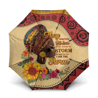 Black History Month Umbrella African Woman Afro I Am The Storm