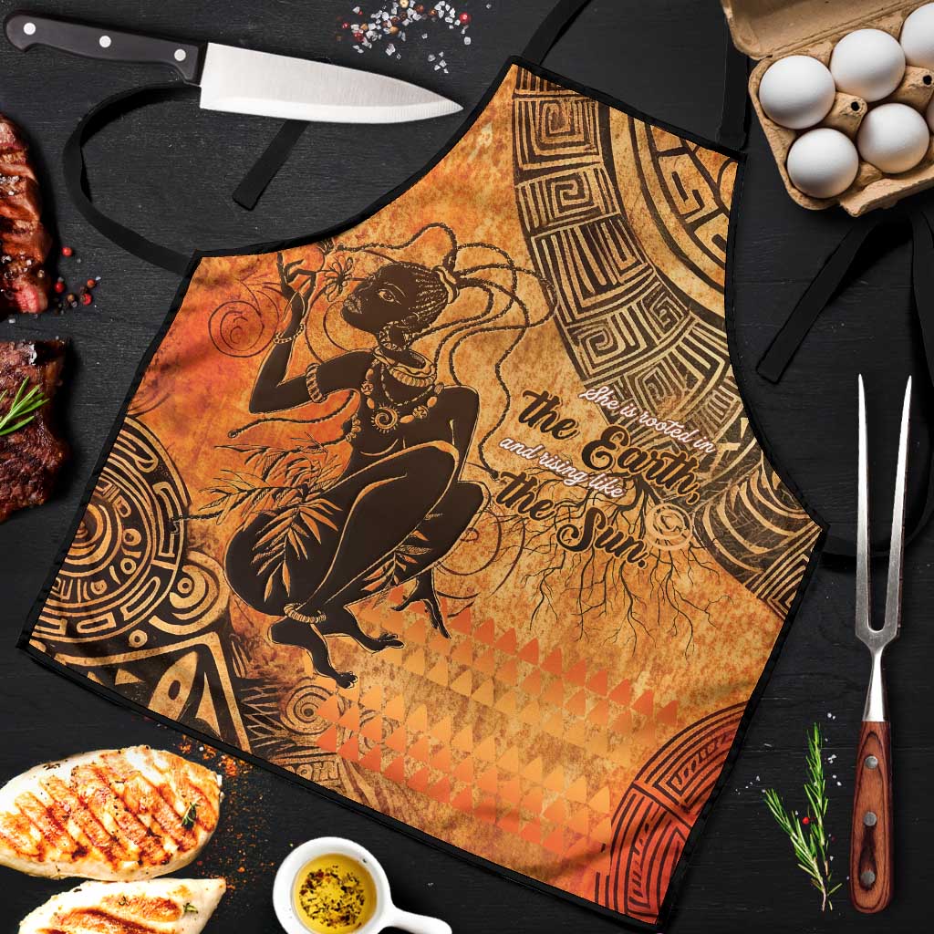 African Women Apron She Is Rooted In The Earth and Rising Like The Sun