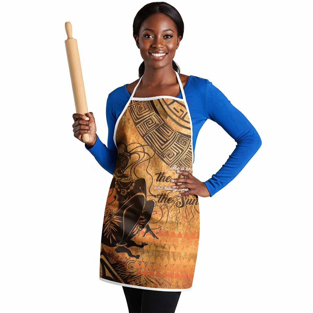 African Women Apron She Is Rooted In The Earth and Rising Like The Sun