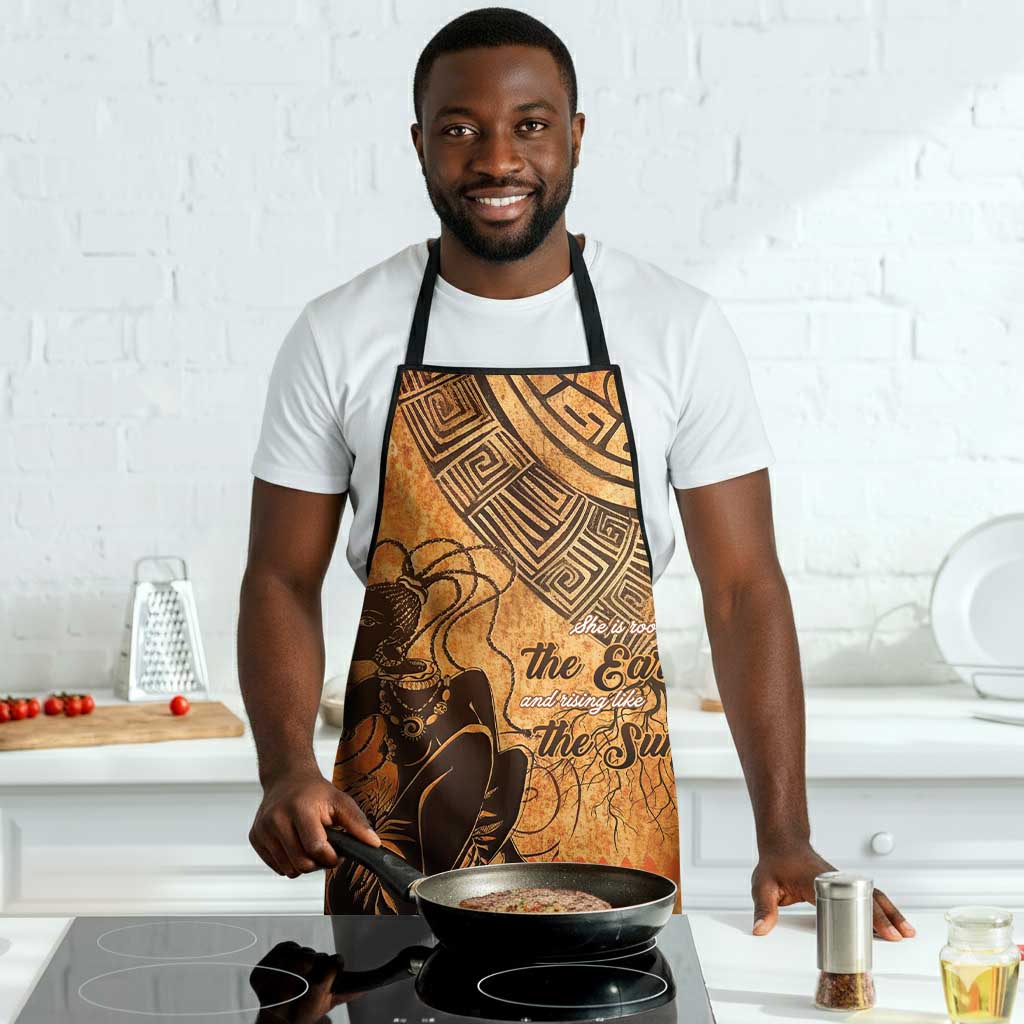 African Women Apron She Is Rooted In The Earth and Rising Like The Sun