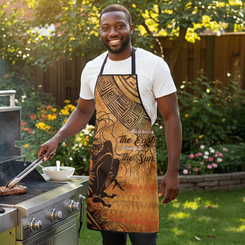 African Women Apron She Is Rooted In The Earth and Rising Like The Sun