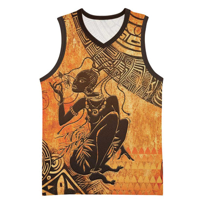 African Women Basketball Jersey With Tribal Pattern LT15