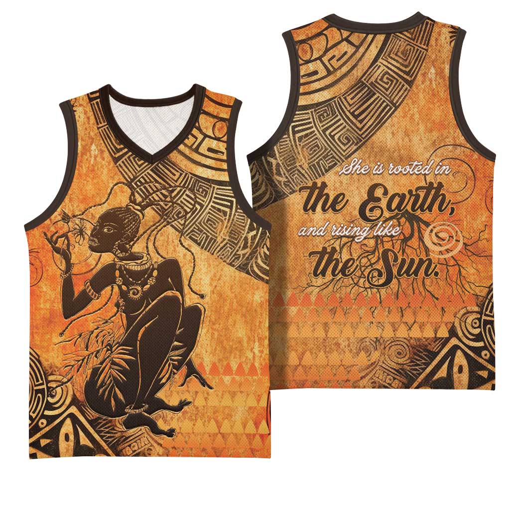 African Women Basketball Jersey With Tribal Pattern LT15