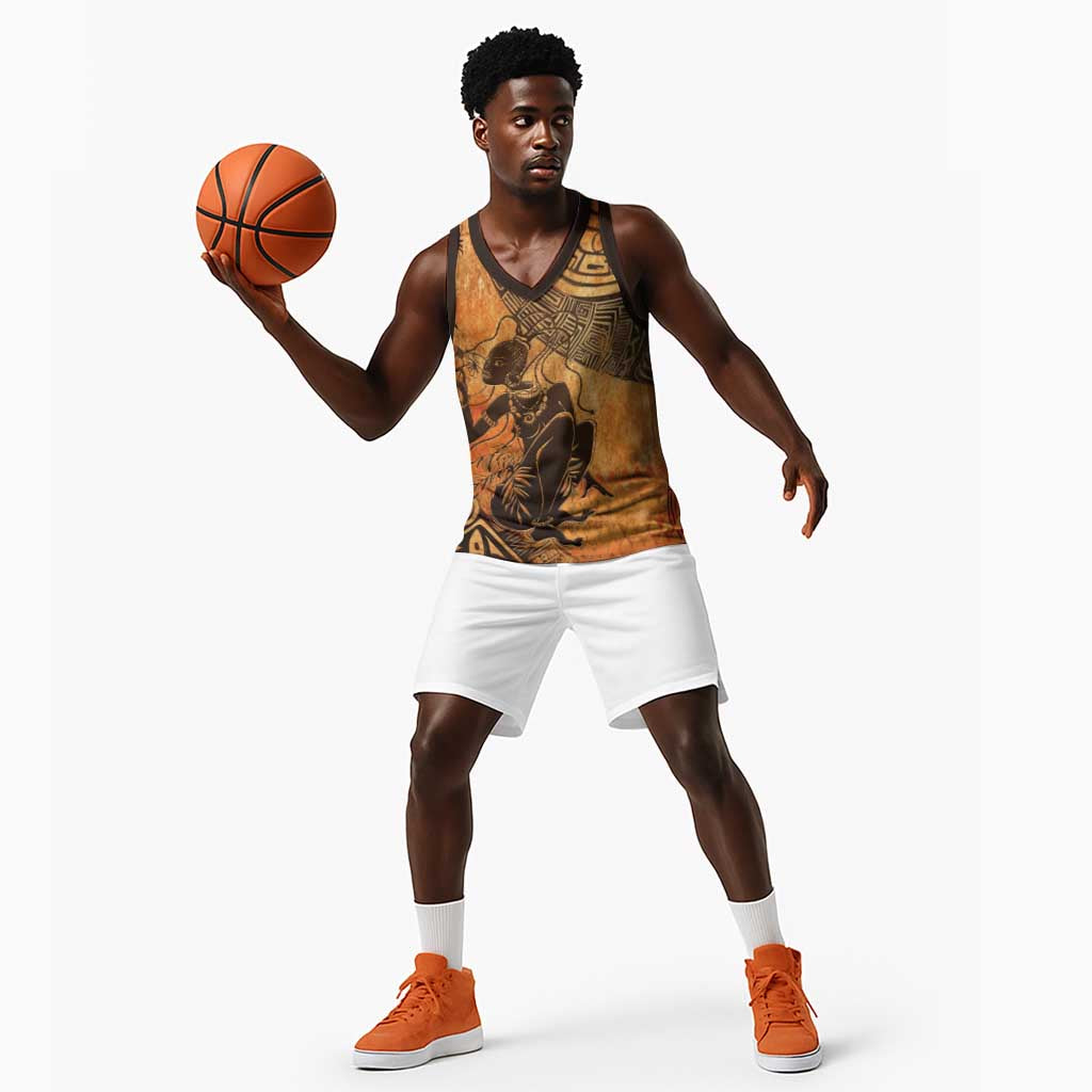 African Women Basketball Jersey With Tribal Pattern LT15