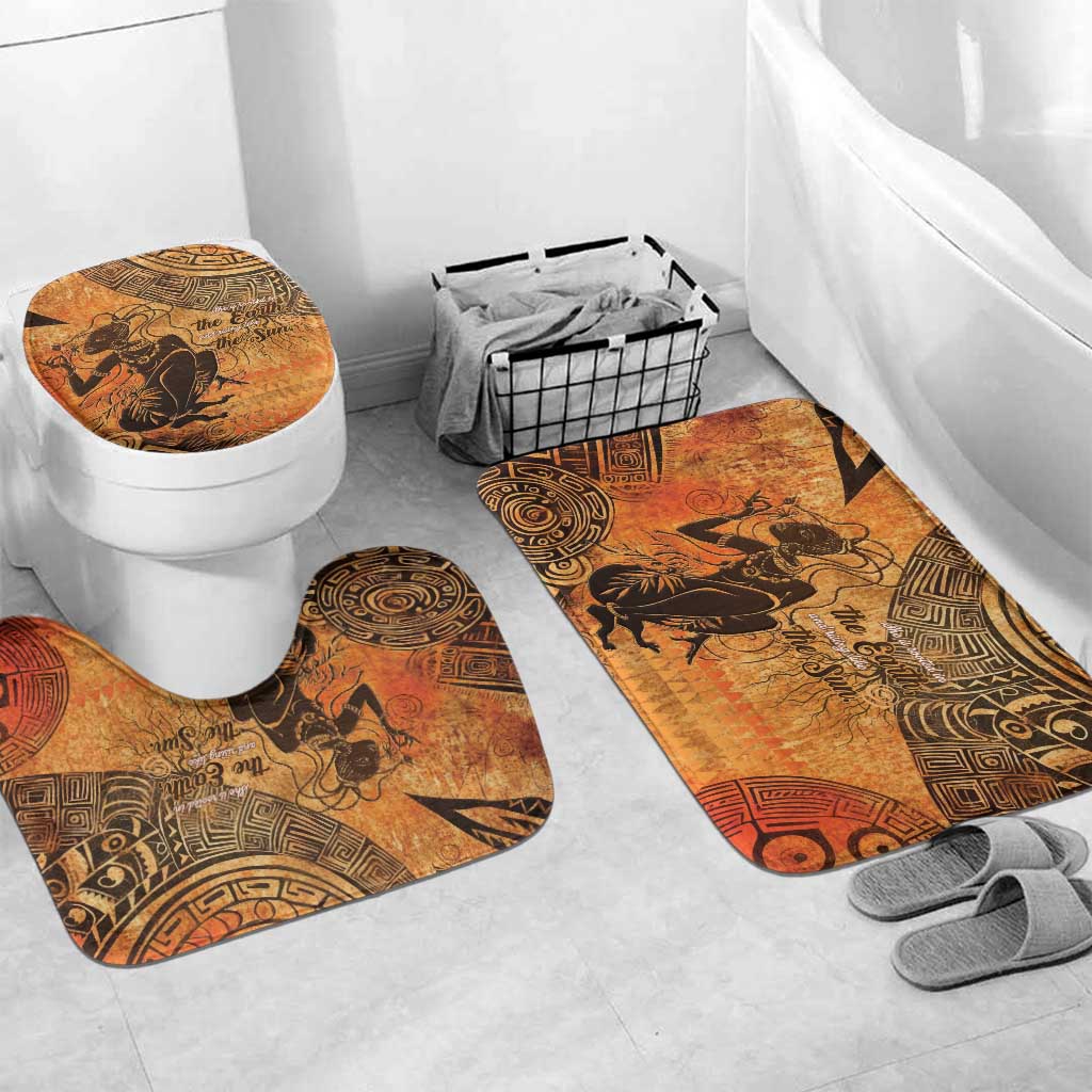 African Women Bathroom Set She Is Rooted In The Earth and Rising Like The Sun