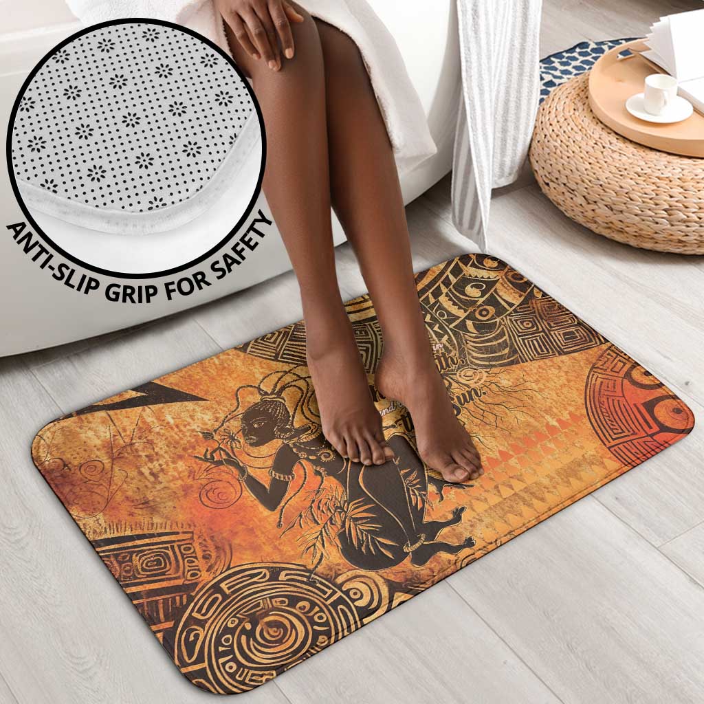 African Women Bathroom Set She Is Rooted In The Earth and Rising Like The Sun