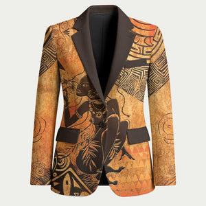 African Women Blazer She Is Rooted In The Earth and Rising Like The Sun