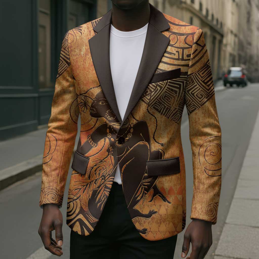 African Women Blazer She Is Rooted In The Earth and Rising Like The Sun
