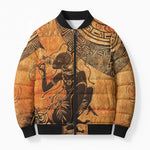 African Women Bomber Puffer Jacket She Is Rooted In The Earth and Rising Like The Sun