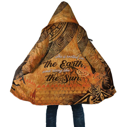 African Women Cloak She Is Rooted In The Earth and Rising Like The Sun