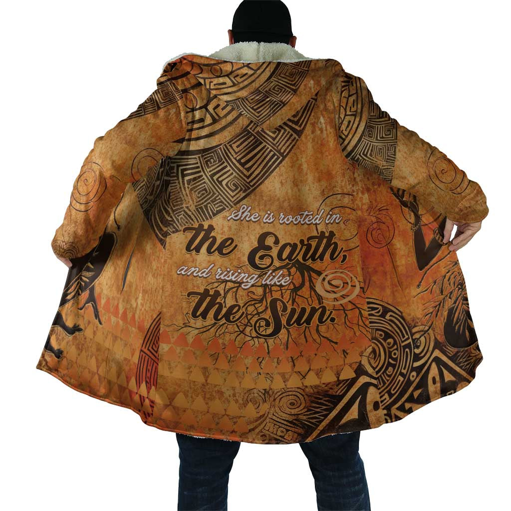 African Women Cloak She Is Rooted In The Earth and Rising Like The Sun