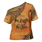 African Women Cross Shoulder Shirt She Is Rooted In The Earth and Rising Like The Sun