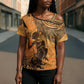 African Women Cross Shoulder Shirt She Is Rooted In The Earth and Rising Like The Sun