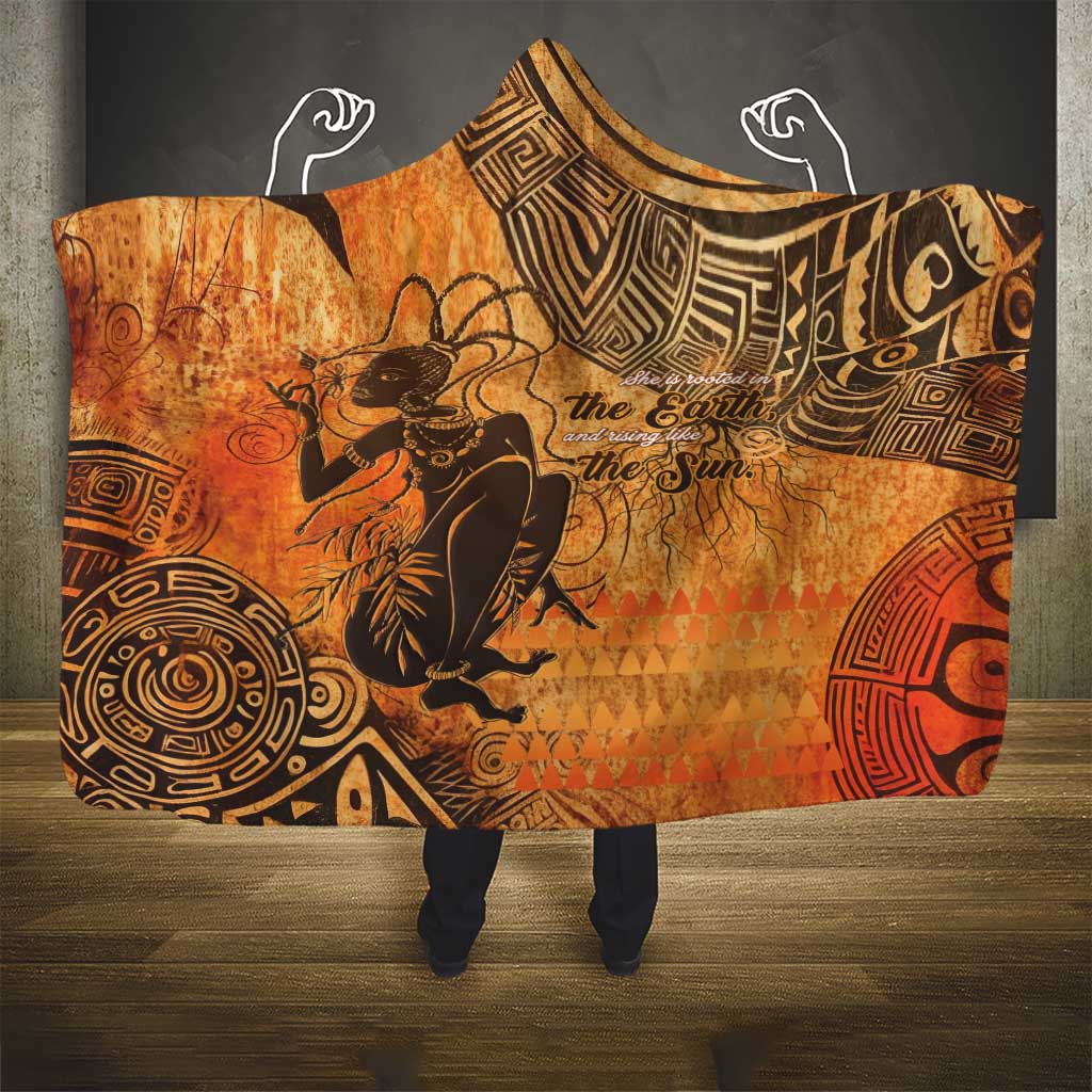 African Women Hooded Blanket With Tribal Pattern - African Pride