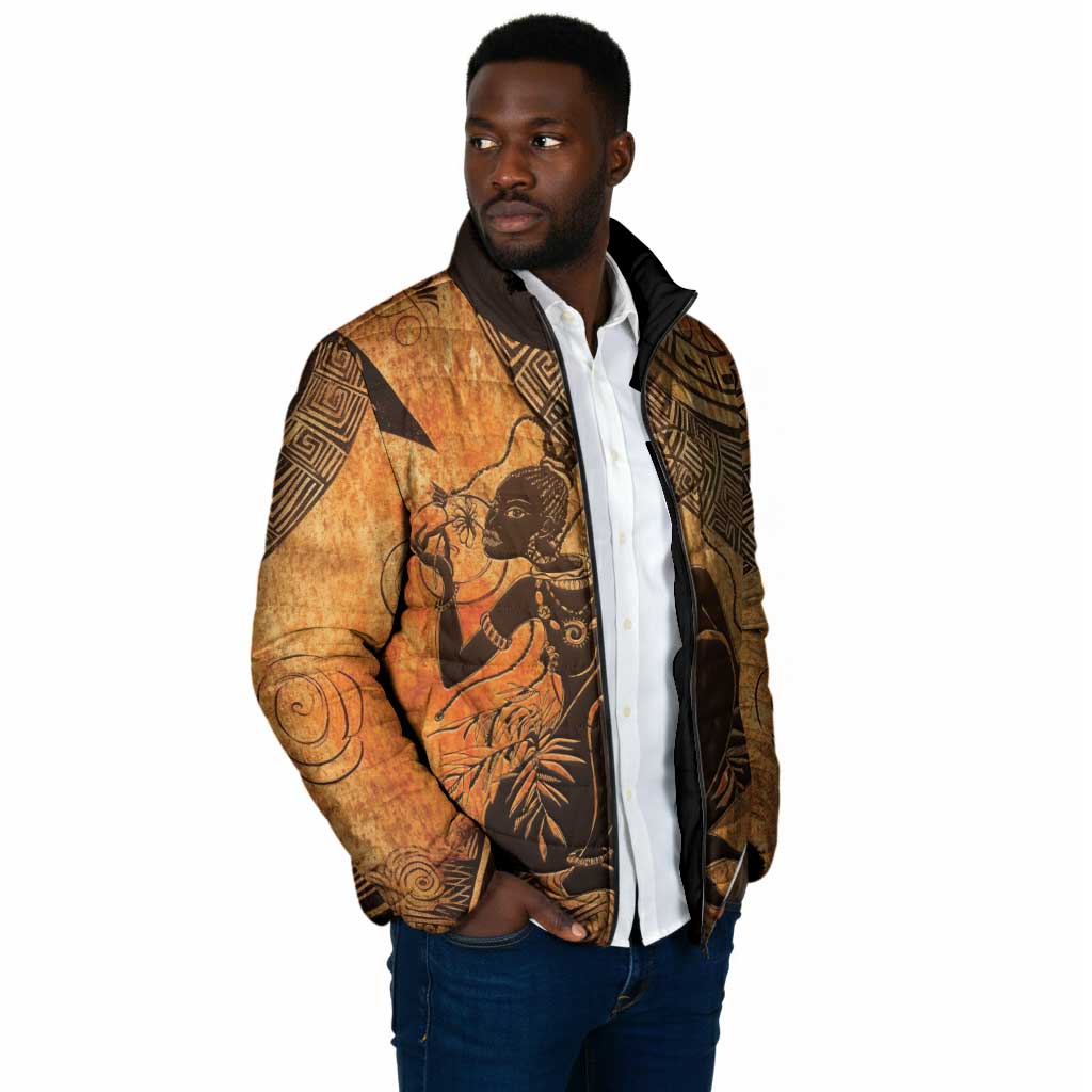 African Women Padded Jacket She Is Rooted In The Earth and Rising Like The Sun